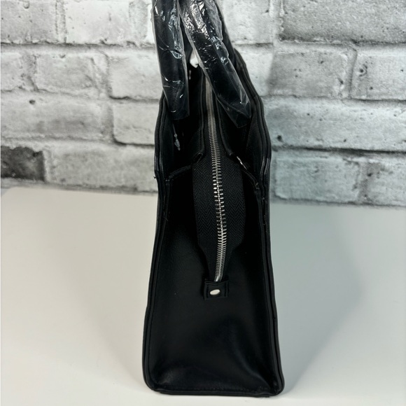 Michel Germain Brand New Black Double Handle Plus Shoulder Strap. Vegan Leather - Picture 5 of 11